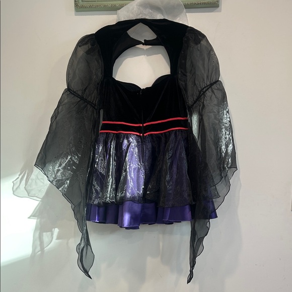 Dolls Kill One Bad Apple Evil Queen Black and Purple Mini Dress xl women’s - Picture 6 of 10